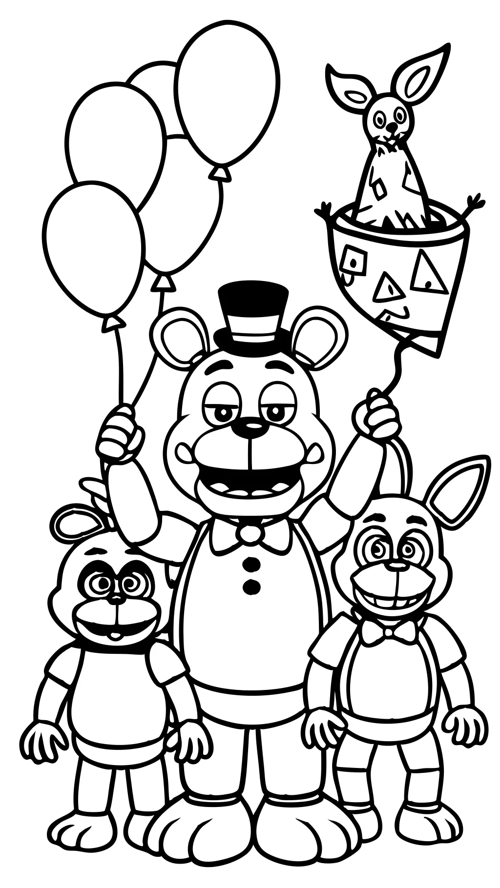 páginas para colorear imprimibles cinco noches en Freddy’s